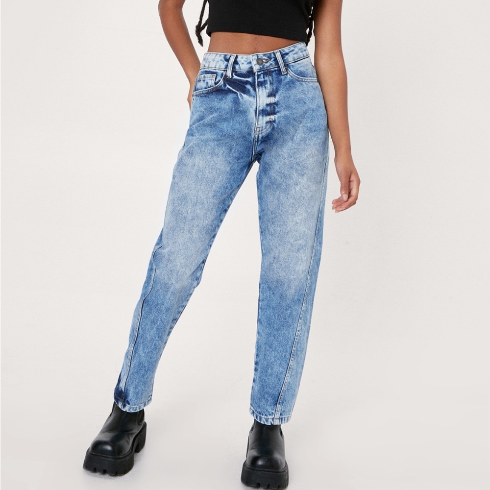 Nasty Gal Petite Organic Mom Twisted Seam Jean - US 4